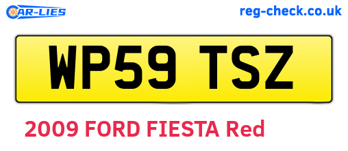 WP59TSZ are the vehicle registration plates.