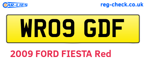 WR09GDF are the vehicle registration plates.
