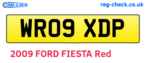 WR09XDP are the vehicle registration plates.