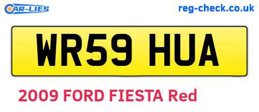 WR59HUA are the vehicle registration plates.