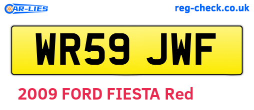 WR59JWF are the vehicle registration plates.