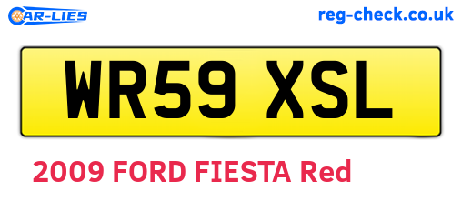 WR59XSL are the vehicle registration plates.