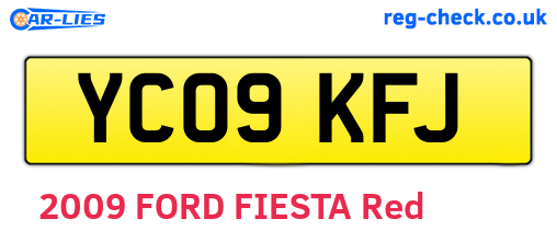 YC09KFJ are the vehicle registration plates.