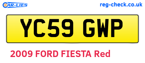 YC59GWP are the vehicle registration plates.