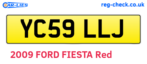 YC59LLJ are the vehicle registration plates.