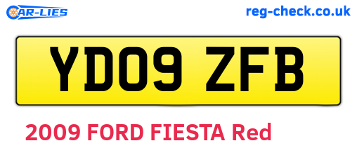 YD09ZFB are the vehicle registration plates.