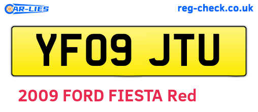 YF09JTU are the vehicle registration plates.