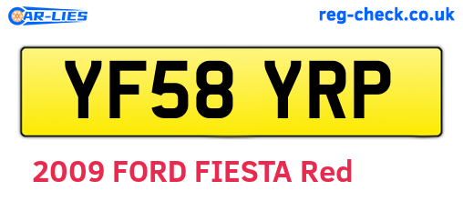 YF58YRP are the vehicle registration plates.