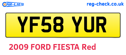YF58YUR are the vehicle registration plates.