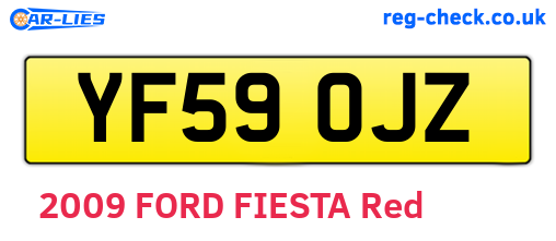 YF59OJZ are the vehicle registration plates.