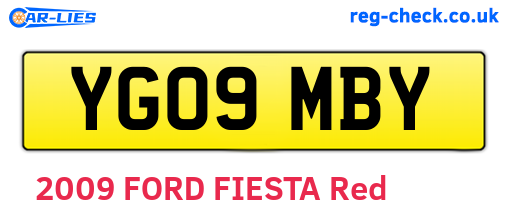 YG09MBY are the vehicle registration plates.
