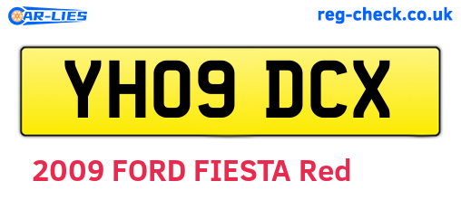 YH09DCX are the vehicle registration plates.