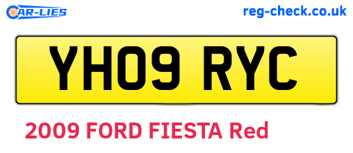 YH09RYC are the vehicle registration plates.