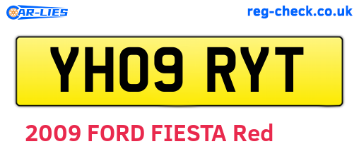 YH09RYT are the vehicle registration plates.