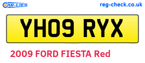 YH09RYX are the vehicle registration plates.