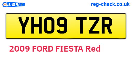 YH09TZR are the vehicle registration plates.