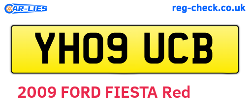YH09UCB are the vehicle registration plates.