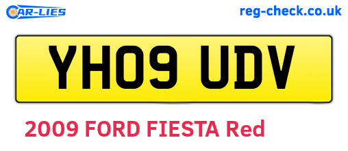 YH09UDV are the vehicle registration plates.