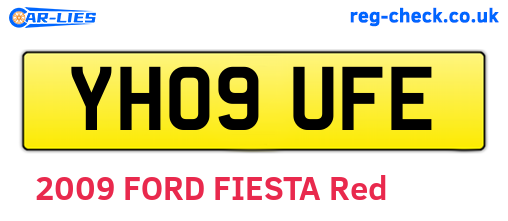 YH09UFE are the vehicle registration plates.