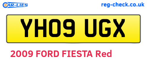 YH09UGX are the vehicle registration plates.