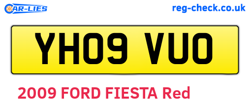 YH09VUO are the vehicle registration plates.