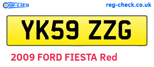 YK59ZZG are the vehicle registration plates.
