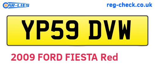 YP59DVW are the vehicle registration plates.