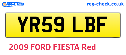YR59LBF are the vehicle registration plates.