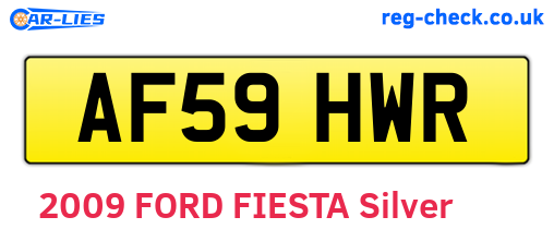AF59HWR are the vehicle registration plates.