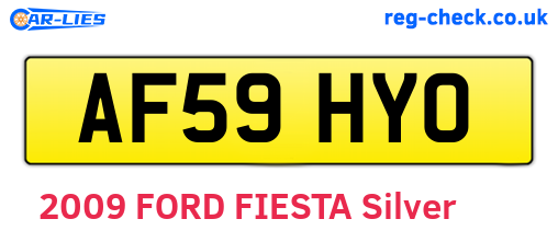 AF59HYO are the vehicle registration plates.