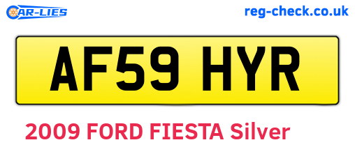 AF59HYR are the vehicle registration plates.