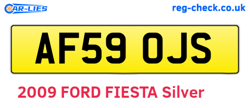 AF59OJS are the vehicle registration plates.