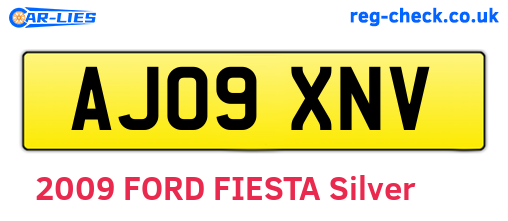 AJ09XNV are the vehicle registration plates.