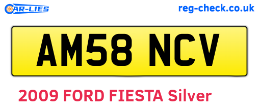 AM58NCV are the vehicle registration plates.