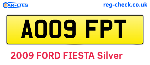 AO09FPT are the vehicle registration plates.