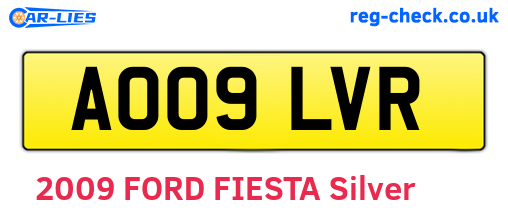 AO09LVR are the vehicle registration plates.
