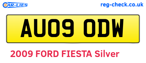 AU09ODW are the vehicle registration plates.
