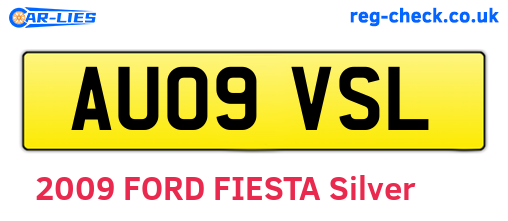 AU09VSL are the vehicle registration plates.