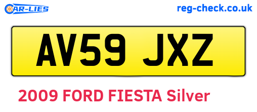 AV59JXZ are the vehicle registration plates.