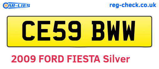CE59BWW are the vehicle registration plates.