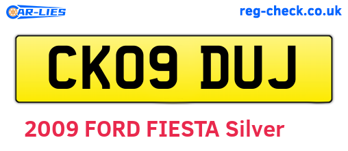 CK09DUJ are the vehicle registration plates.