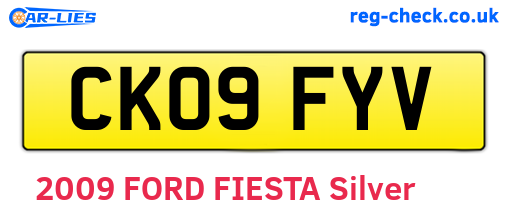 CK09FYV are the vehicle registration plates.