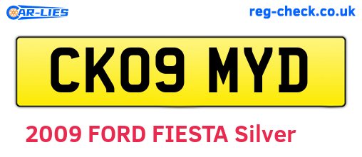 CK09MYD are the vehicle registration plates.