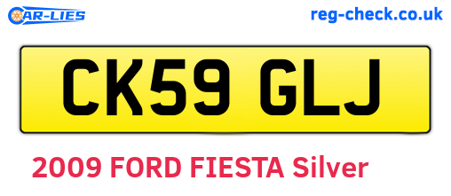 CK59GLJ are the vehicle registration plates.