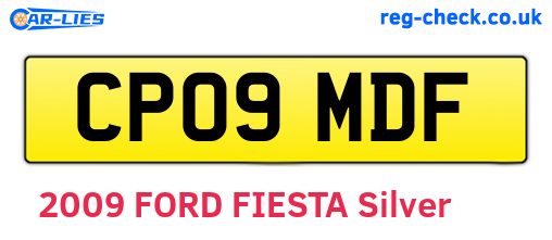 CP09MDF are the vehicle registration plates.