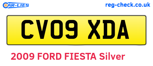 CV09XDA are the vehicle registration plates.