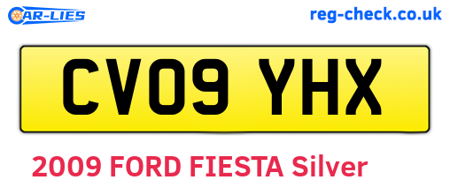 CV09YHX are the vehicle registration plates.