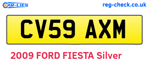 CV59AXM are the vehicle registration plates.