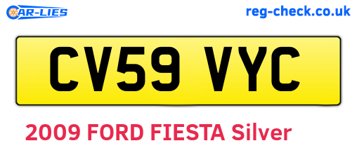CV59VYC are the vehicle registration plates.
