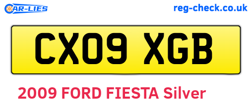 CX09XGB are the vehicle registration plates.
